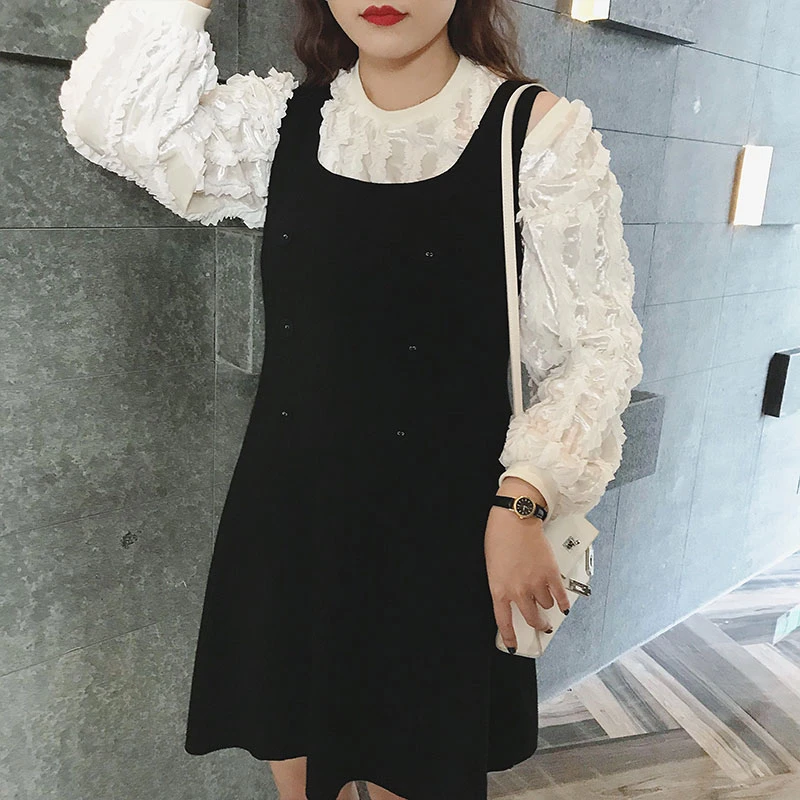 大码女装针织背带裙52685