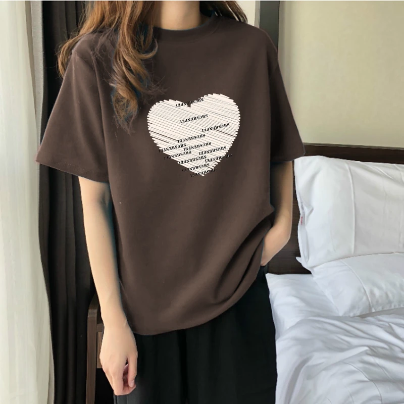 欧洲站春秋款短袖纯棉磨毛T恤女打底衫百搭套头休闲宽松上衣加厚