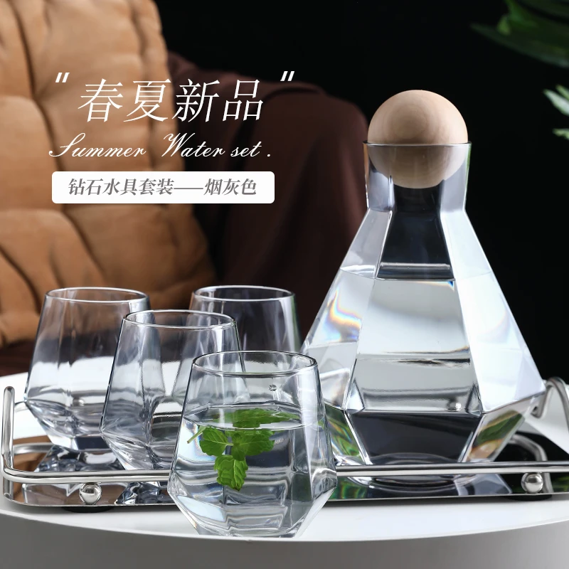 冷水壶玻璃水壶耐高温凉水杯家用茶壶凉白开水杯套装大容量凉水壶