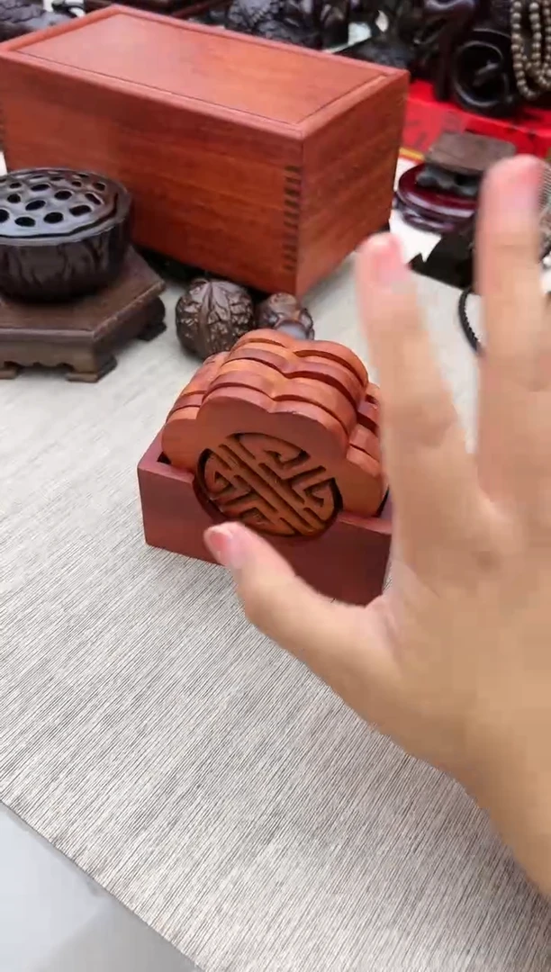 【闪购商品】花梨木杯垫淘多奇好物