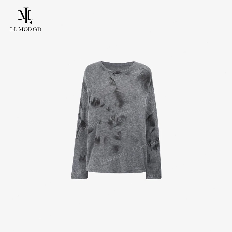 LL·MOD·GD【翰墨琉璃】2024早秋时尚柔软百搭T恤上衣LL-252617