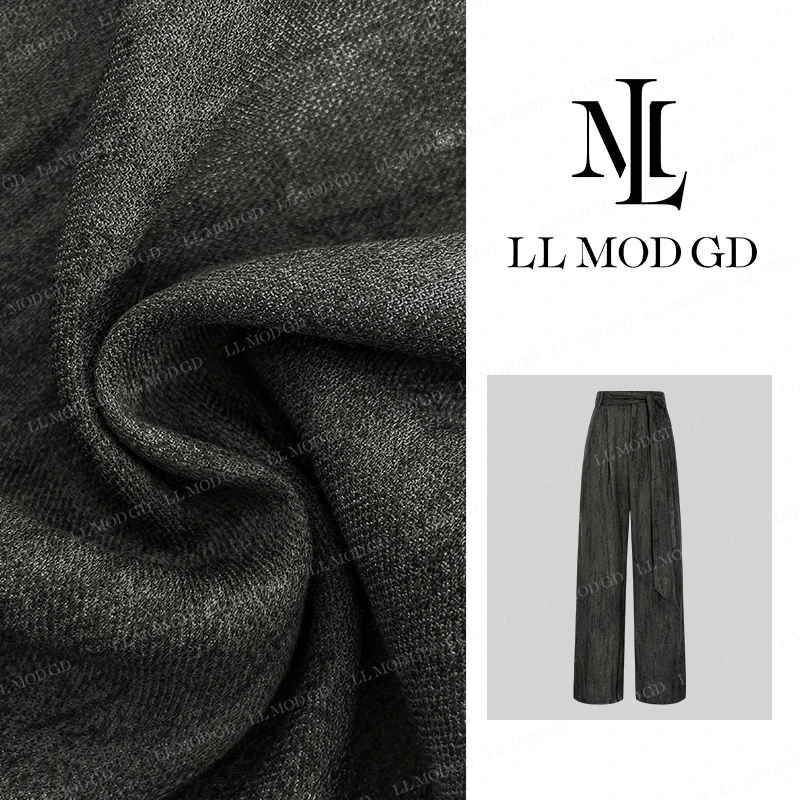 遇见都值得 运动简约时尚休闲裤宽松显瘦垂感气质直筒裤XR-251510