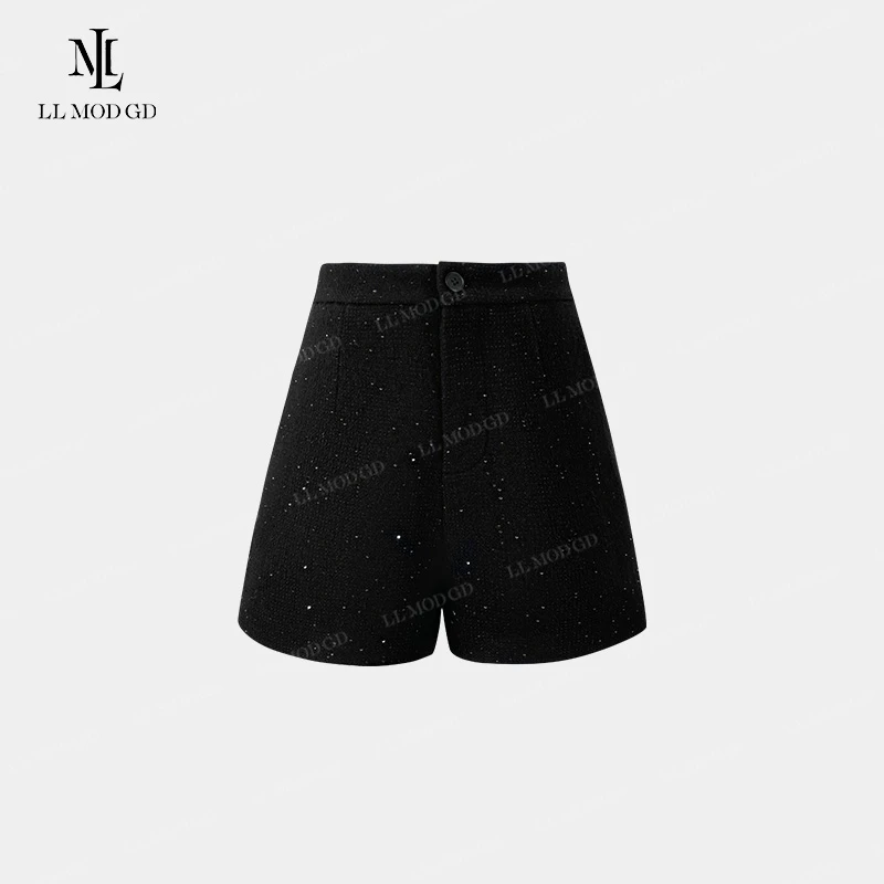 星纱寻 短裤女款秋冬季厚款百搭显瘦高腰裤子YL-254911