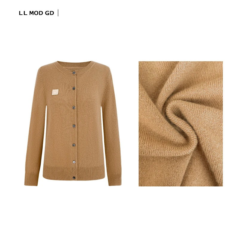 羊的魅力 长袖纯色上衣女秋冬圆领修身显瘦百搭针织衫LL-232149