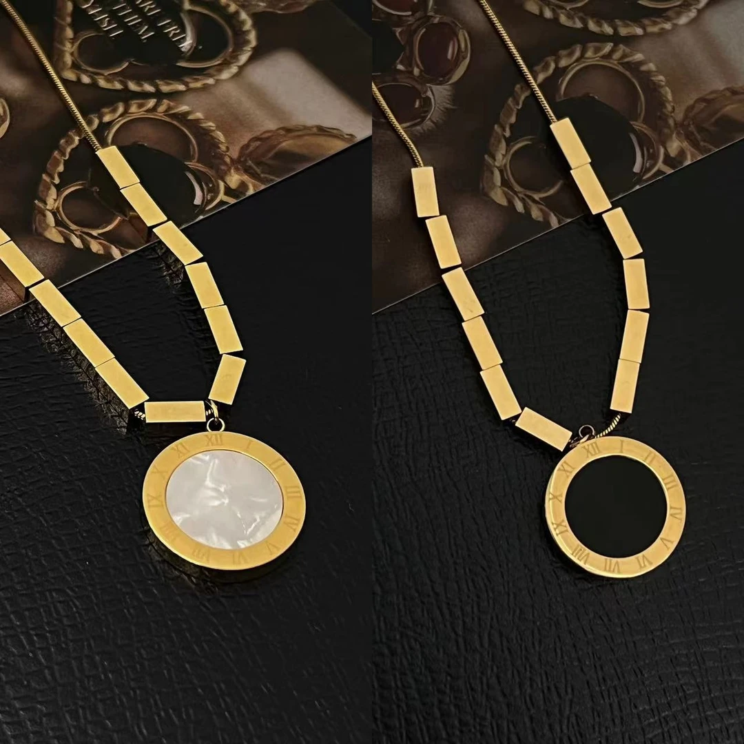 钛钢项链 【莉莉】双面设计时尚简约百搭个项链 LL-230756