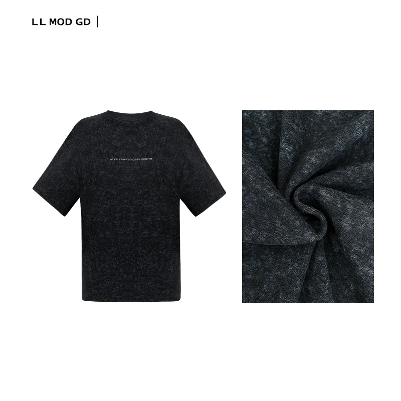 LL MOD GD | 新款休闲高级感T恤简约百搭灰色上衣LL-231149