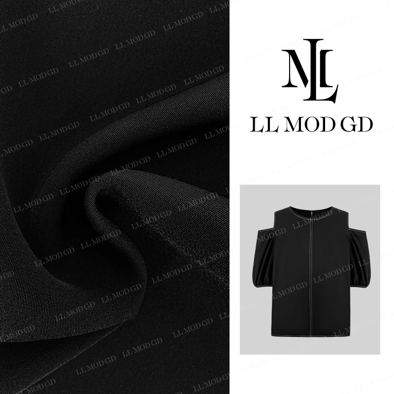 LL·MOD·GD【莉莉家】时尚宽松气质半露肩半袖上衣YL-252153