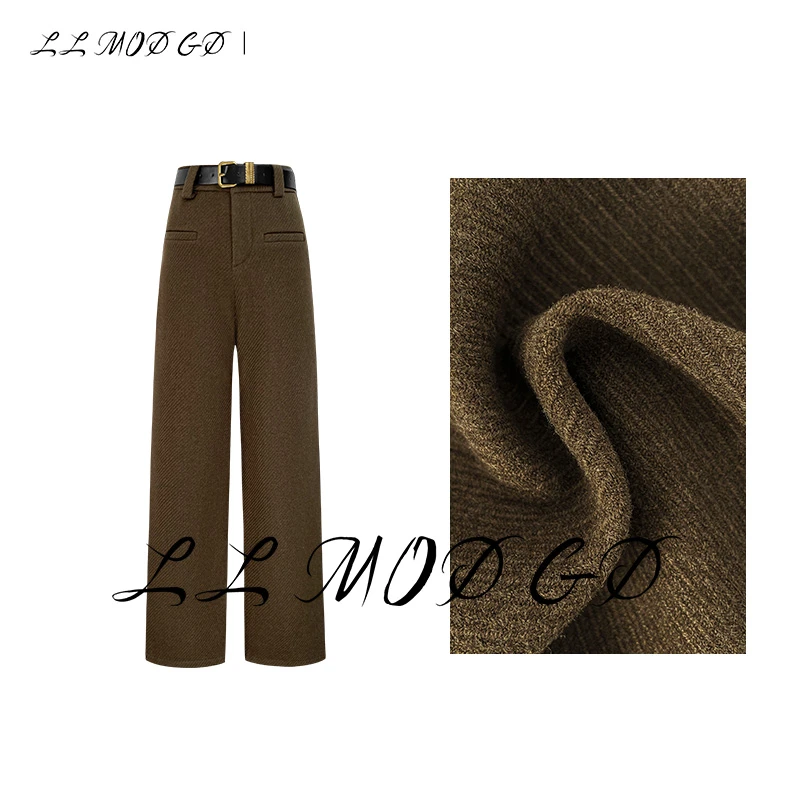 LL MOD GD |时尚休闲百搭高腰显瘦宽松直筒裤HYL-240580