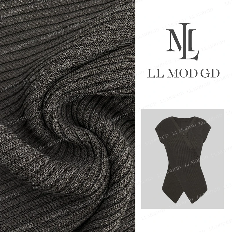 日记 气质绝美设计感交叉口V领针织衫简约显瘦无袖上衣YL-251722