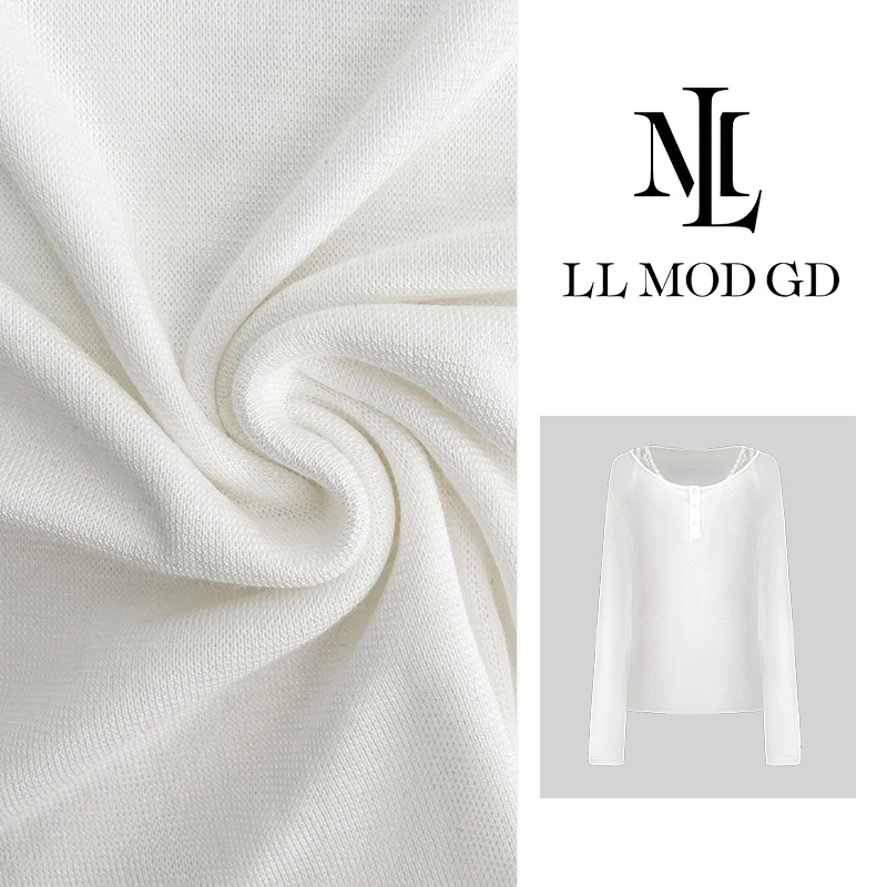LL·MOD·GD2024夏网红气质时尚薄款性感蕾丝针织衫上衣XR-251369