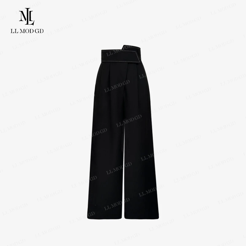 长腿警告  休闲裤2024秋季时尚百搭显瘦宽松气质裤子YL-253978