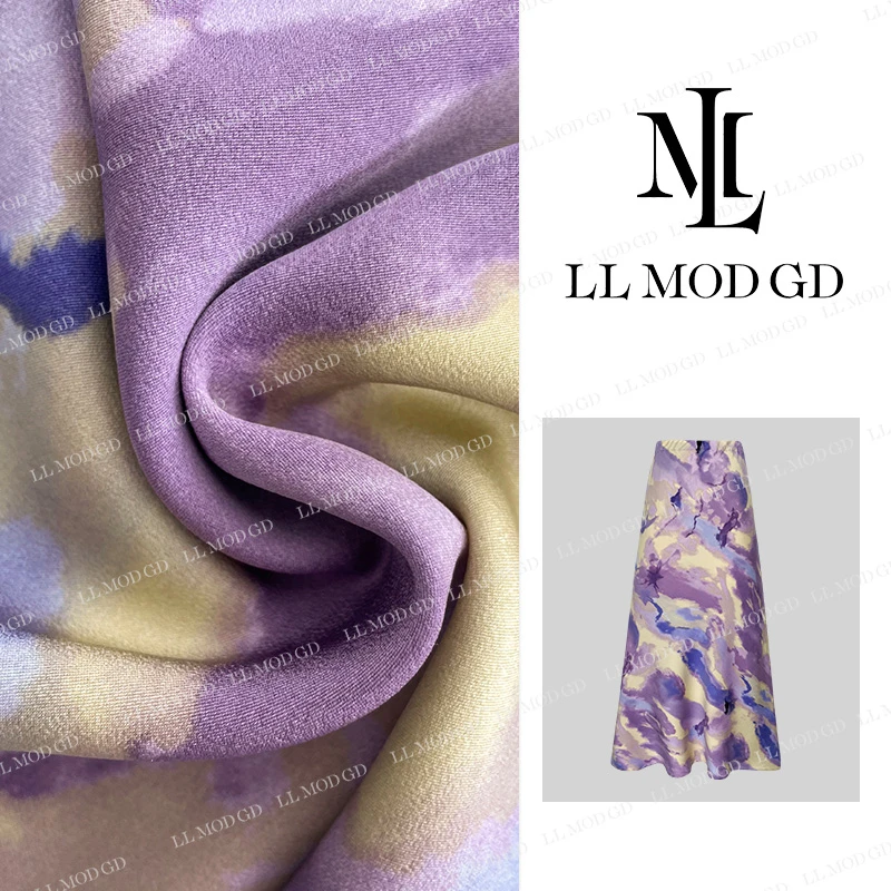 LL·MOD·GD2024夏季新款时尚洋气印花设计感显瘦半身裙YL-251640