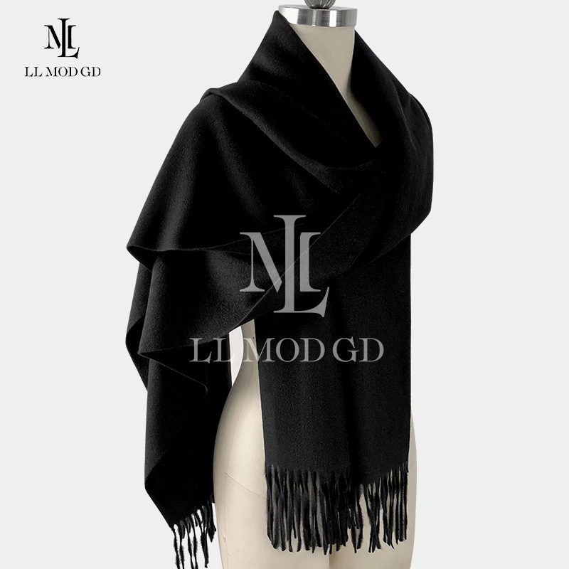 保暖围脖 韩系早秋新款真知针织长款百搭保暖女士围巾XR-253533