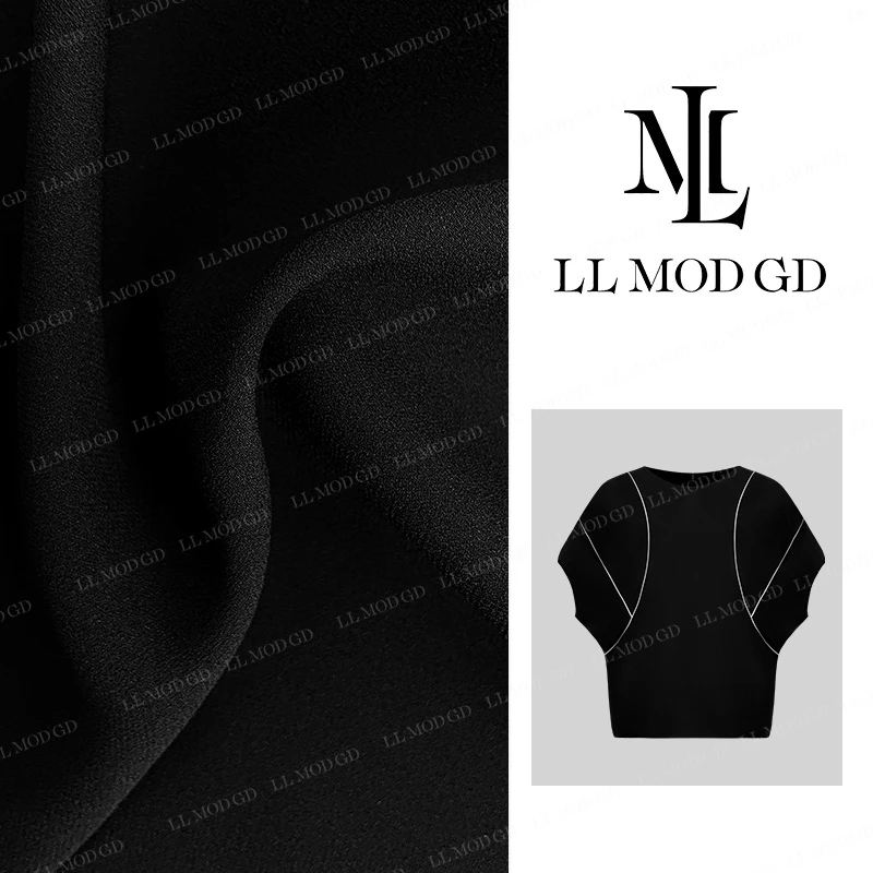 LL·MOD·GD美式街头复古短袖t恤夏季明线条重磅百搭上衣XR-251808