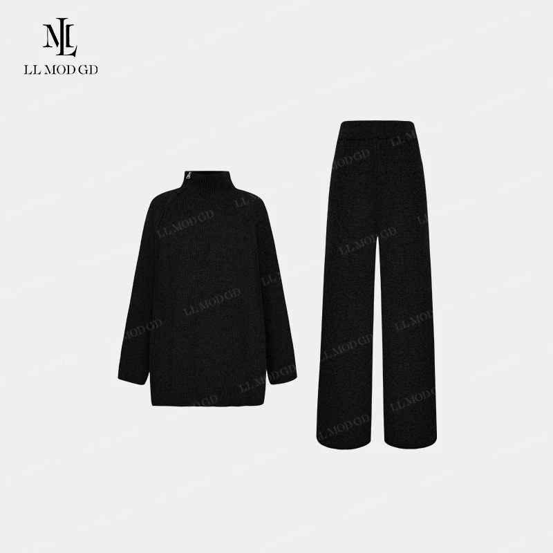 LL·MOD·GD2024秋软糯慵懒风上衣+百搭休闲裤时尚俩件套YL-253294