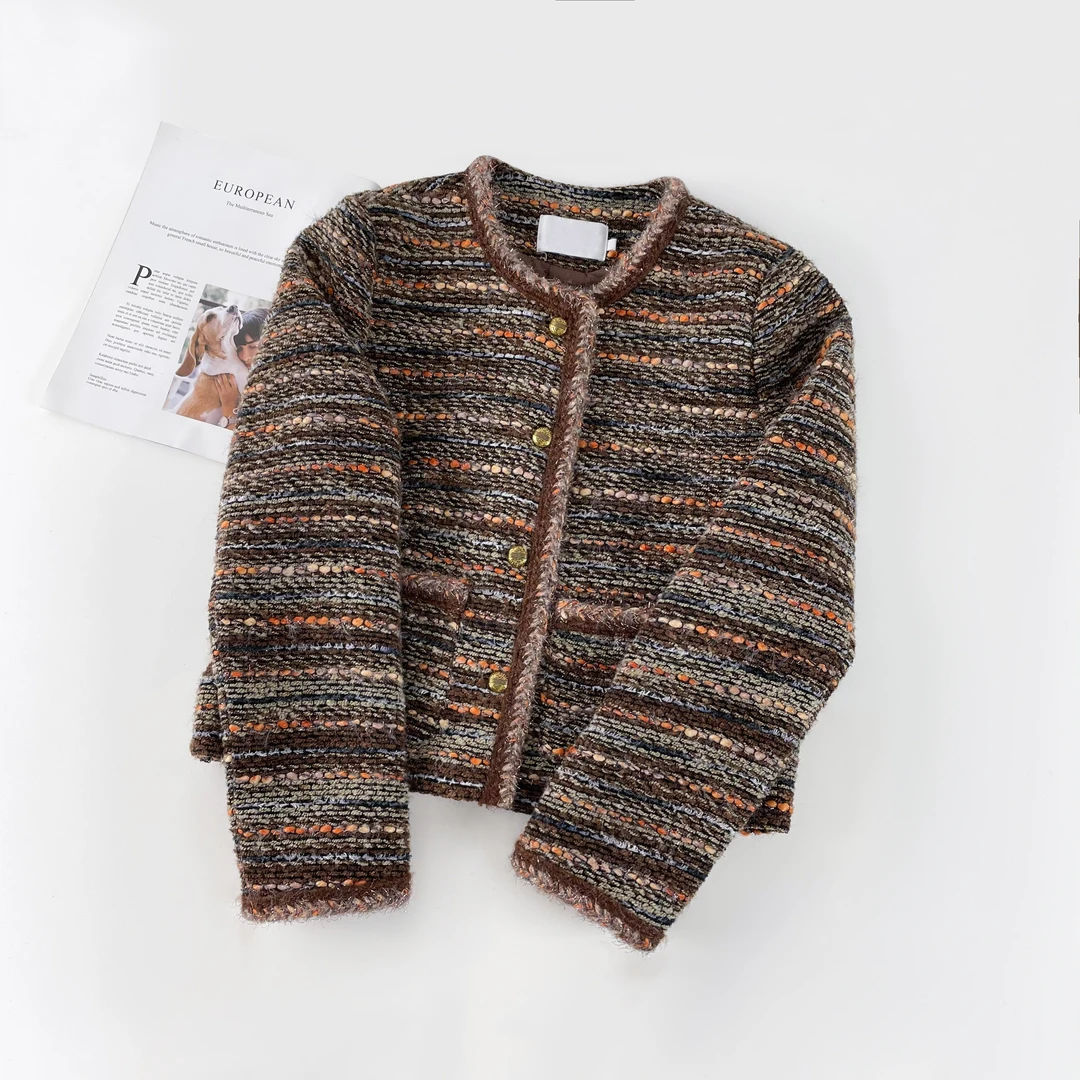 醉月  外套2024秋季小香风气质时尚百搭针织长袖上衣YL-254039