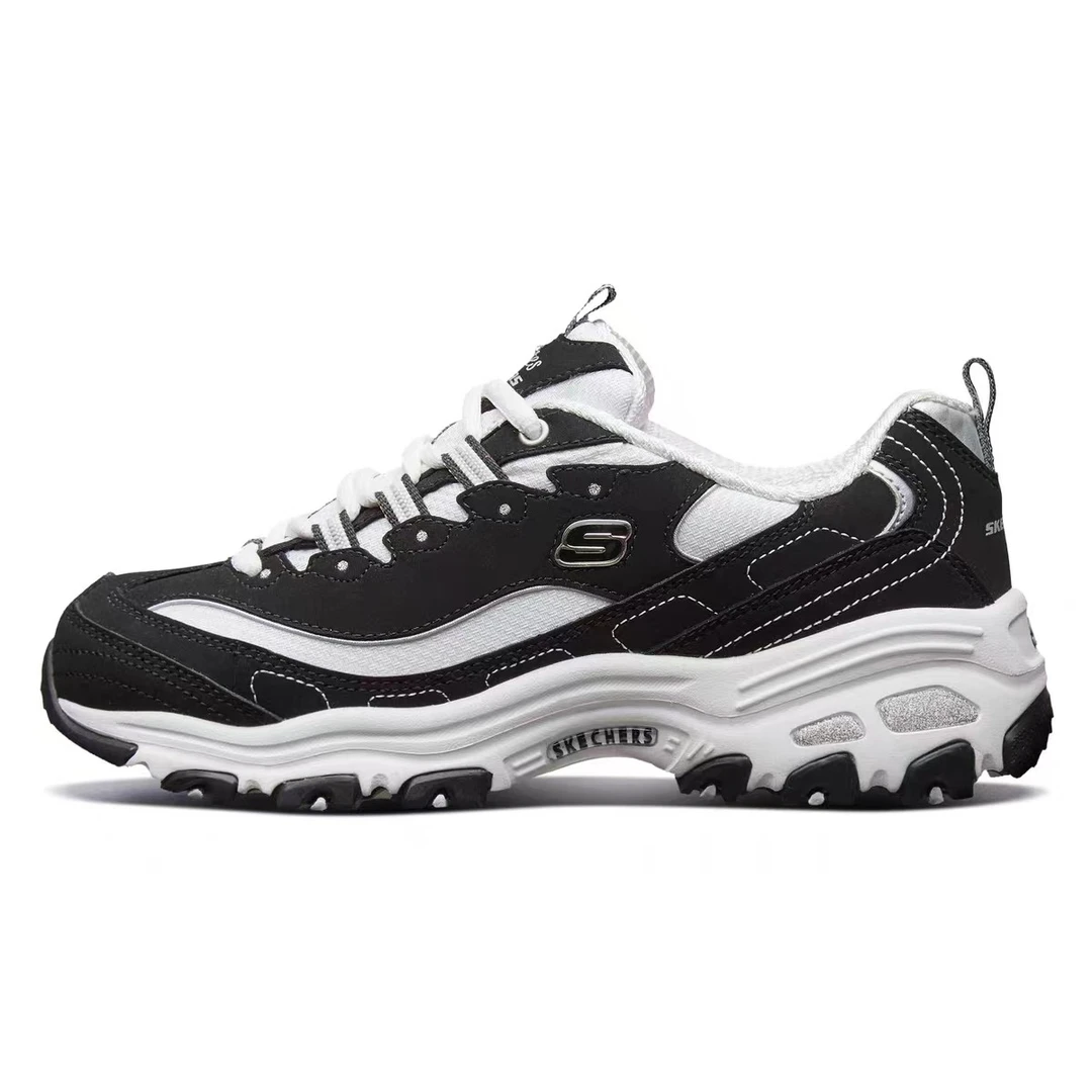 SKECHERS/斯凯奇黑白熊猫鞋女透气减震增高复古运动老爹鞋11930