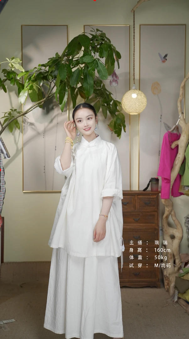 七初的布衣 盛夏30支薄如蝉翼的棉麻舒适透气裙裤