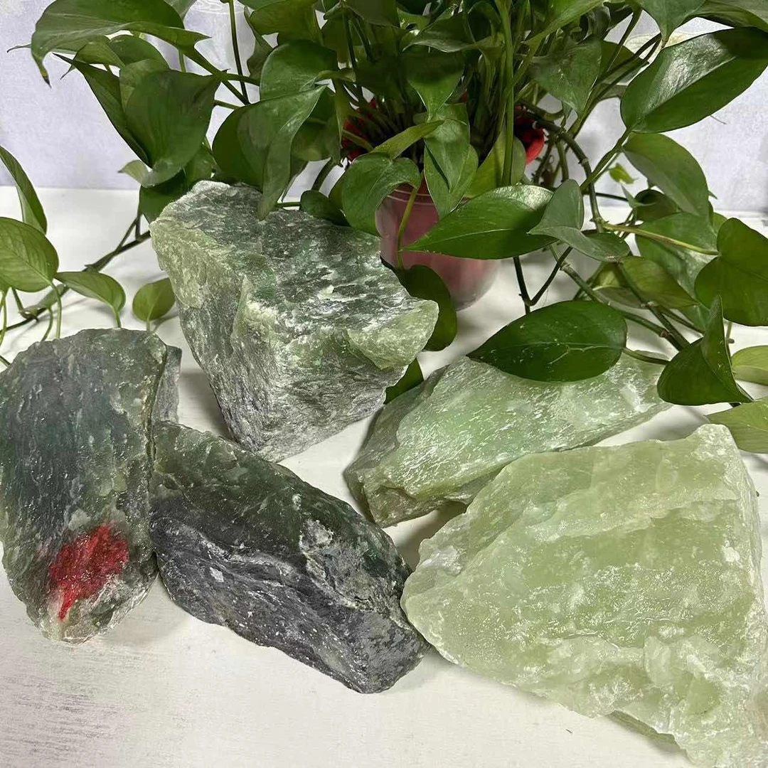 【松子宠粉】蛇纹石玉定制未镶嵌多样性发一个摆件原石SZ66