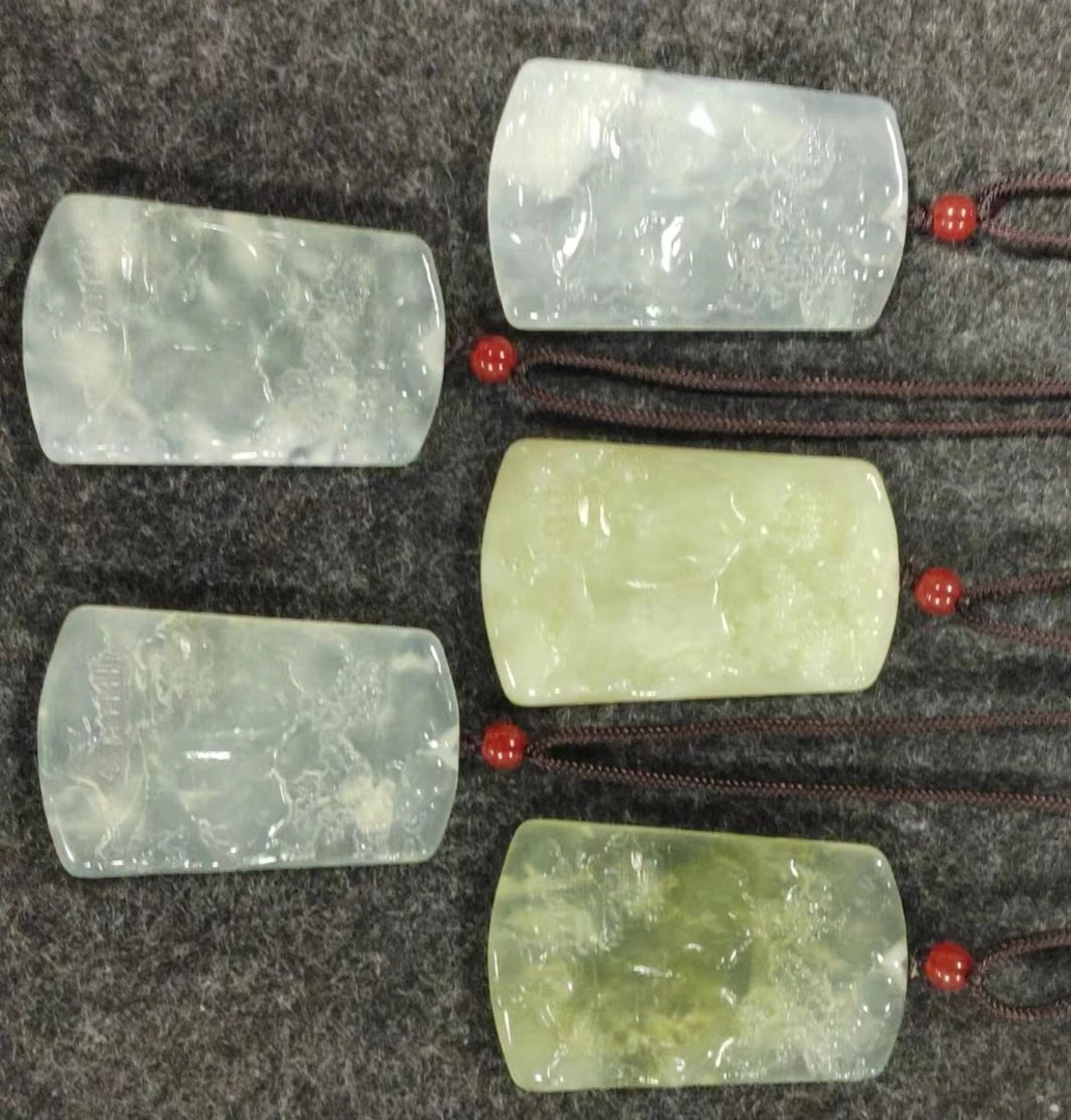 【松子宠粉】蛇纹石玉定制未镶嵌多样性发一个山水牌SZ