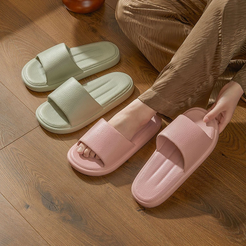 9443皮纹质感居家高级感凉拖鞋情侣浴室洗澡软底 1双装