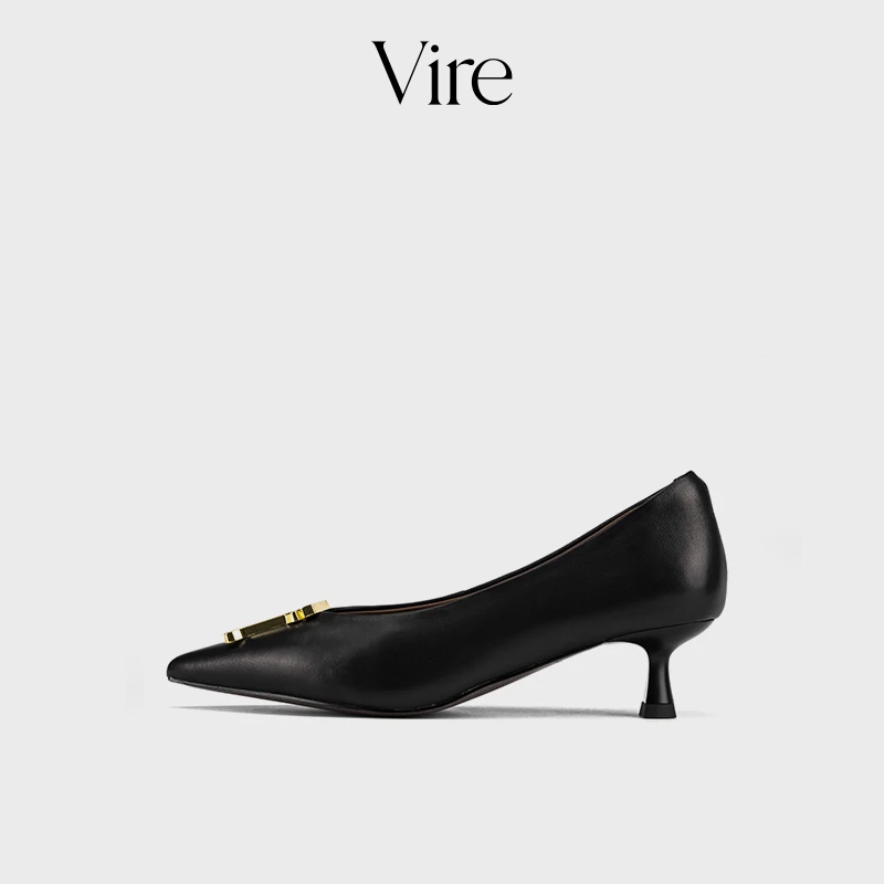 VIRE/953310新款法式舒适TB中跟单鞋
