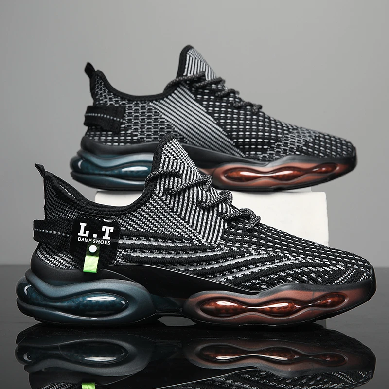 男鞋2024夏季新款网面飞织运动鞋男士轻便防滑百搭跑步鞋男款网鞋