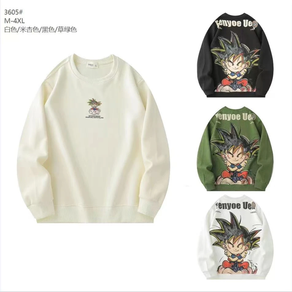 2023秋季男装新款七龙珠悟空衣服长袖青少年潮牌卫衣男3休闲3605