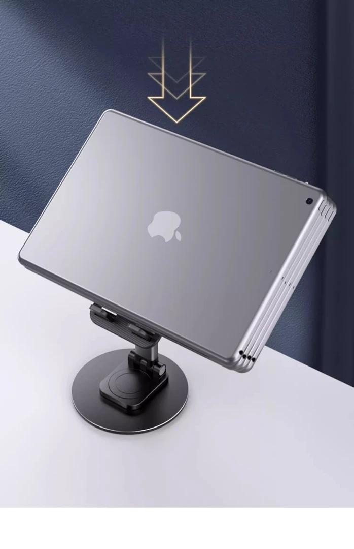 平板电脑Ipad桌面 手机支架多功能360旋转折叠升降铝合金支架便携