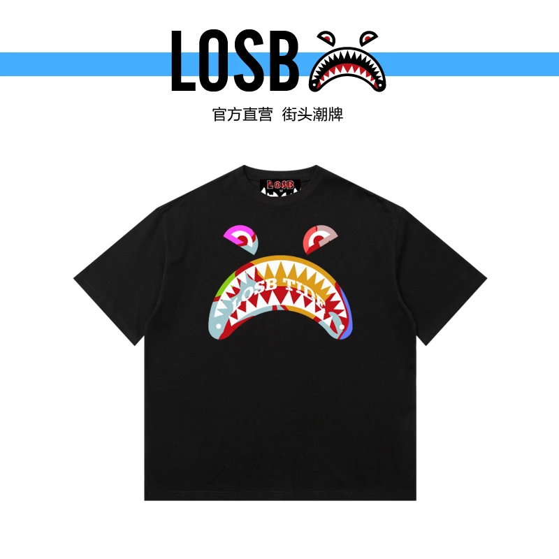 短袖痞帅T恤潮牌男百搭t恤ins同款重磅气场强大高级感男装