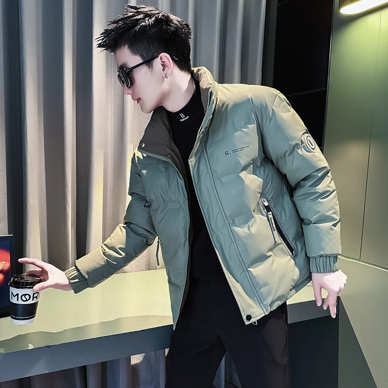 高级感立领加厚棉服男款冬季2024新款潮牌痞帅休闲男装加厚棉袄子