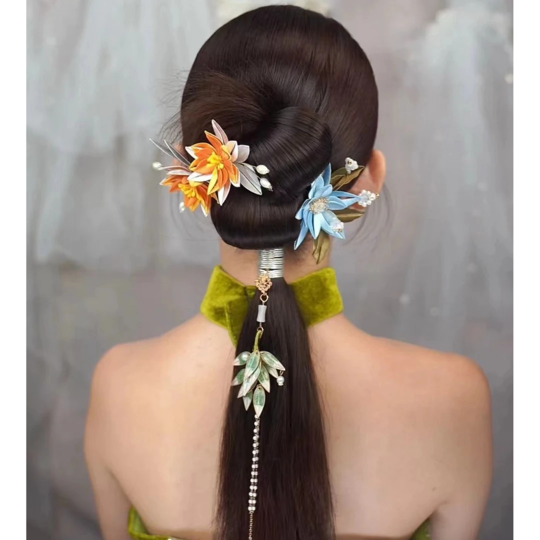 合金婚庆饰品 古风竹叶挂件旗袍新中式百搭风格