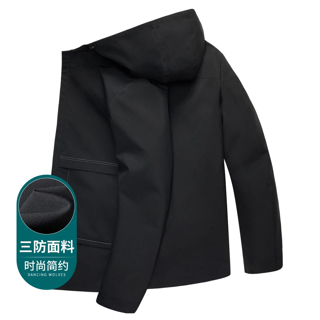 【连帽风衣】与狼共舞新款夹克男中长款爆款春秋外套51125100010