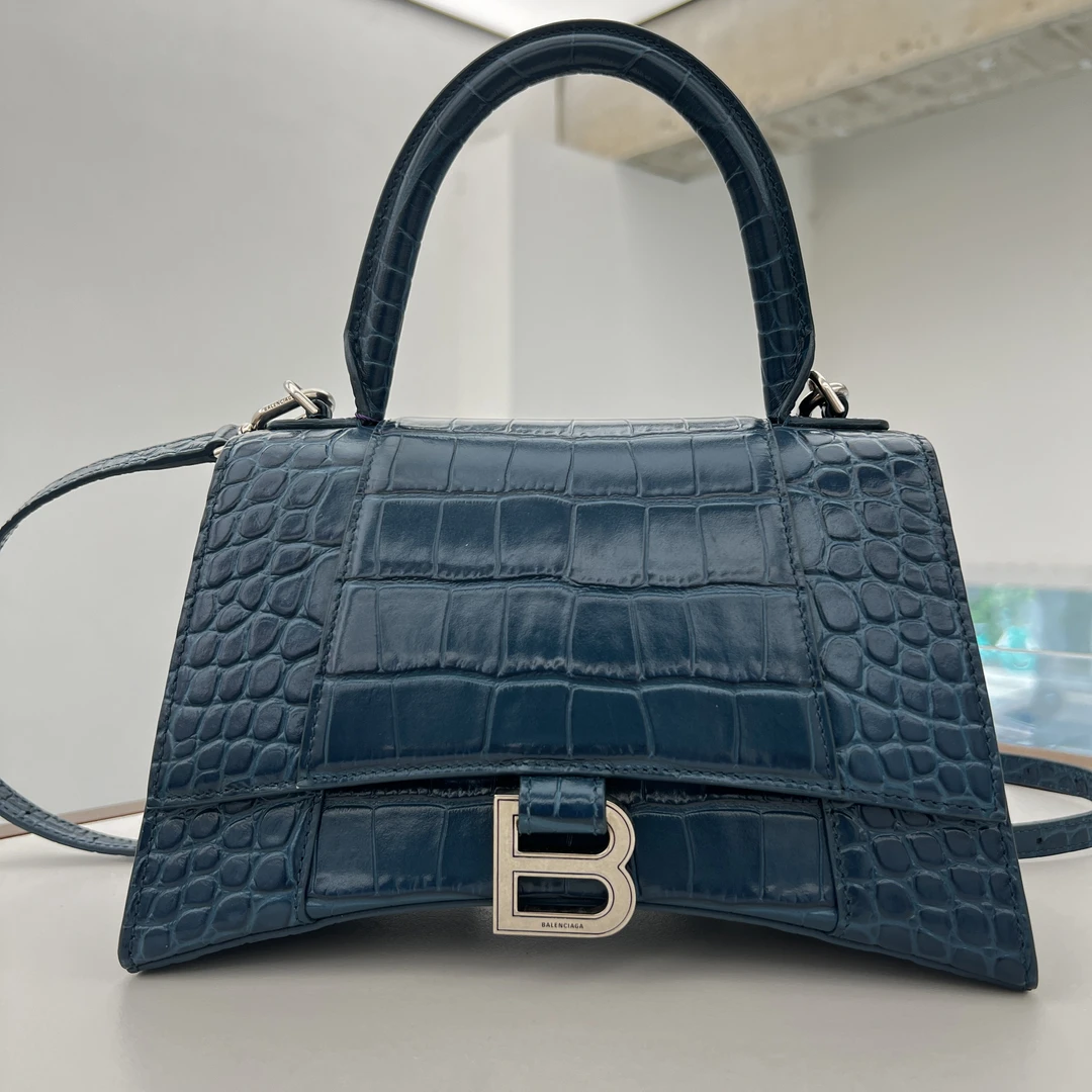 99新 Balenciaga/巴黎世家 【嘻哈专属】/D3618/藏青色S沙漏包