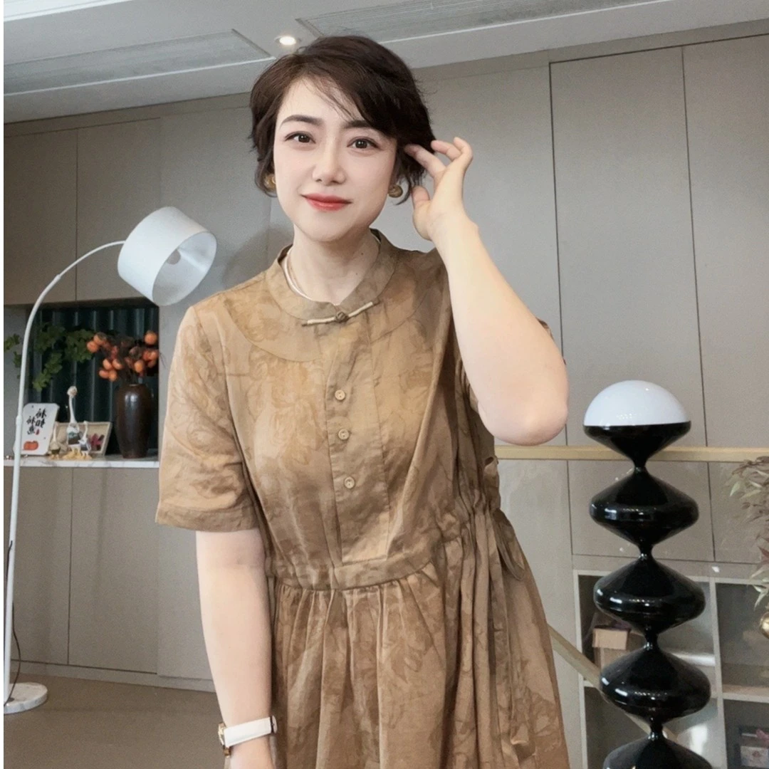 【U.M】烧花苎麻连衣裙