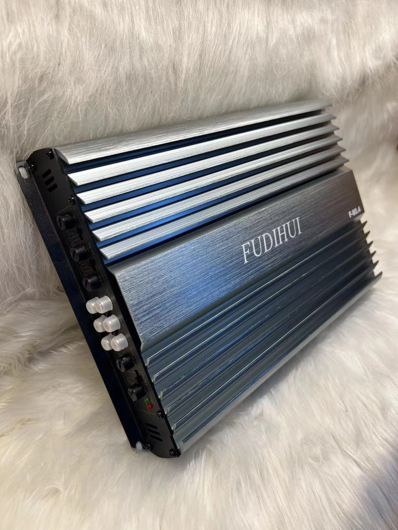 汽车音响FUDIHUI四路功放纯后级发烧级大功率高保真4声道车载功放
