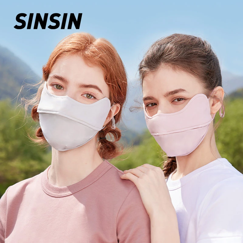 SINSIN防晒面罩女护眼角口罩夏全脸防护防紫外线冰丝遮阳防尘面罩