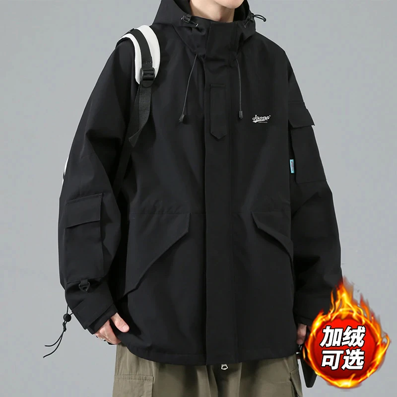 美式夹克男士春秋季2025年新款潮牌百搭工装冲锋宽松上衣服外套