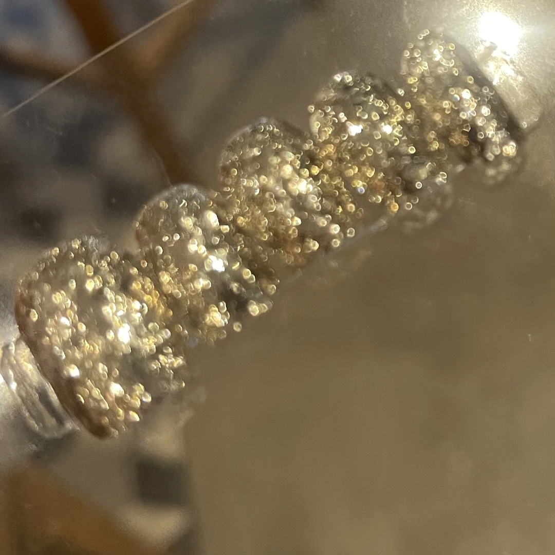 【梦境】FIVEBABY设计纯手工全亮片银色爆闪新年穿戴甲