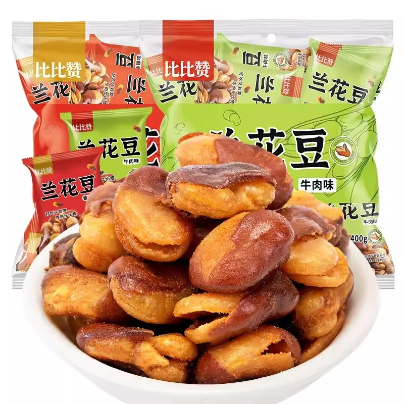 比比赞兰花豆蚕豆麻辣解馋小零食小吃休闲食品大全小包装牛肉味胡