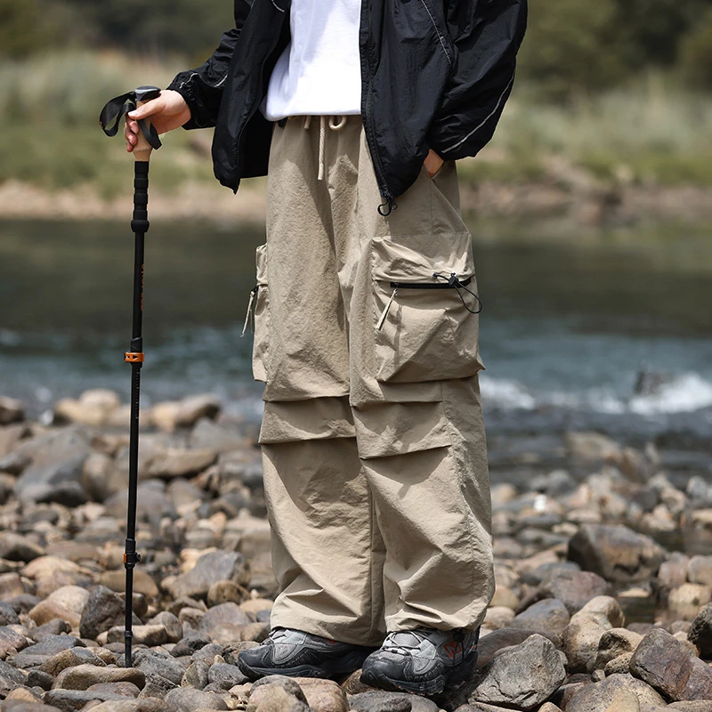 美式机能冲锋休闲裤男士户外徒步登山裤子防风防水爬山工装裤