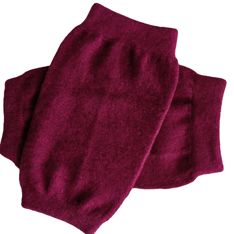 纯羊绒护膝 女士柔软保暖防寒透气薄款加厚双层白色双面超薄加绒