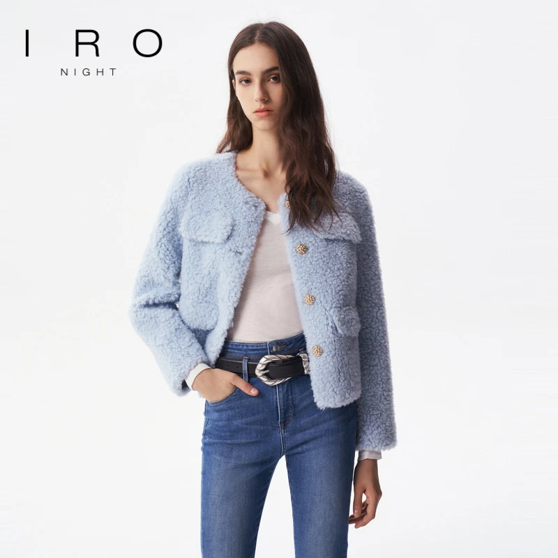 IRO Night 小香风外套摇粒绒羊羔毛软糯女甜美可爱冬季款