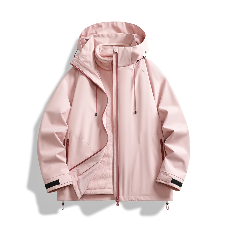 S-67新款秋冬季三合一潮流休闲连帽运动情侣夹克外套JH