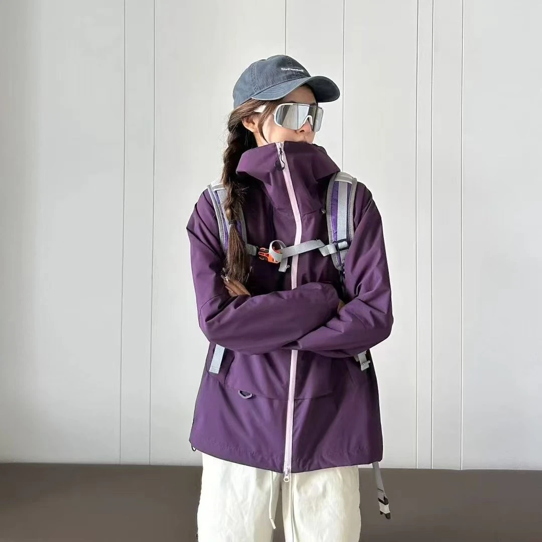 Z【男女同款】春秋冬户外加绒加厚款夹克内胆可拆卸连帽防风防水JH