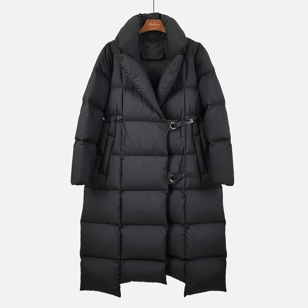 【一盟工厂直发】长款时尚保暖鹅羽绒服 ZY579