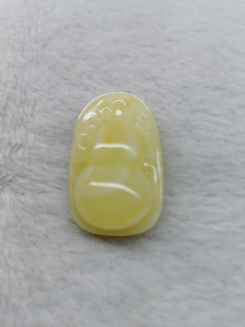 原矿琥珀蜜蜡雕刻葫芦