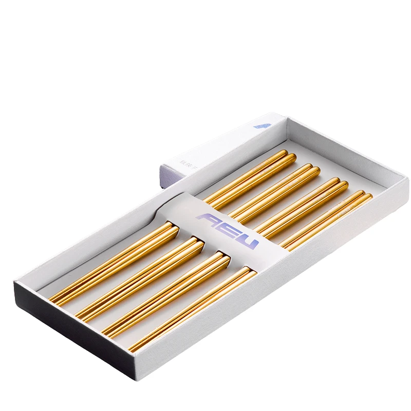 【品质保证】a一盒四双第二盒0购抗菌防霉防滑高档钛金筷