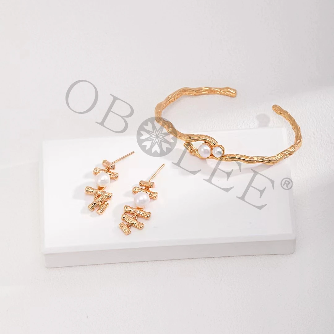 坠链均925银 925纯银淡水天然珠耳环项链手工气质时尚复古法式