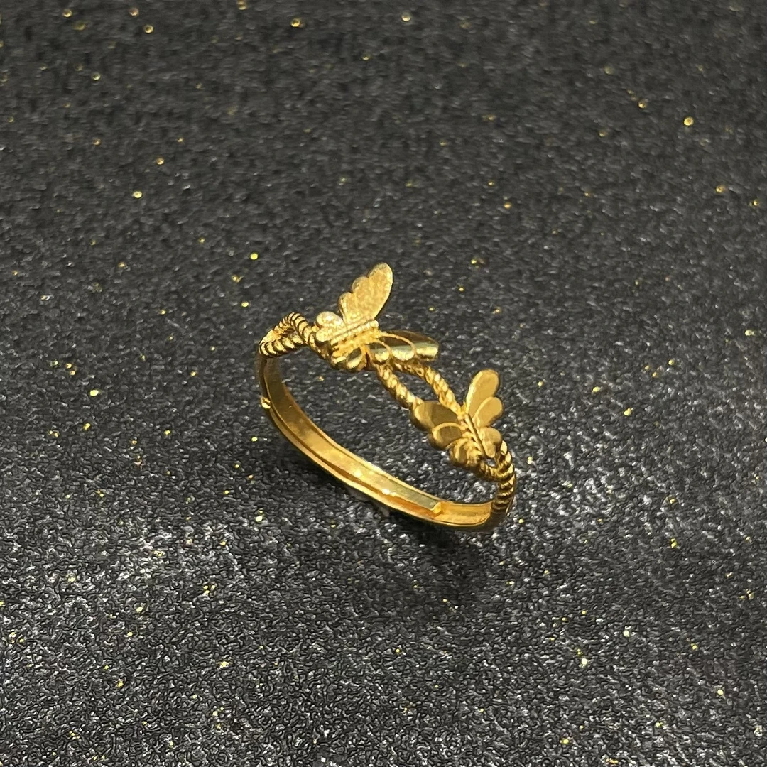 水贝国潮黄金珠宝【足金999蝴蝶戒指】
